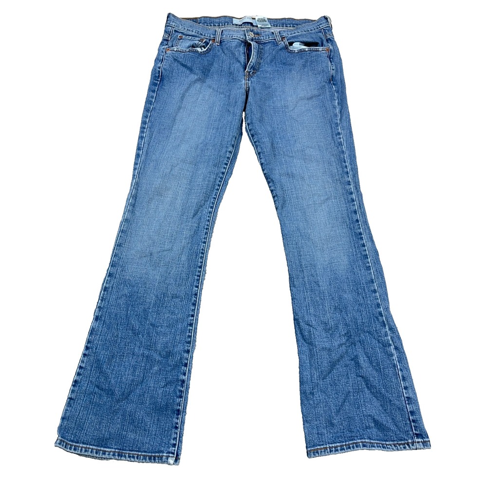 Vintage Levis 515 Jeans Women 12 Long Bootcut Mid Rise Med Wash Y2K 2000s A88